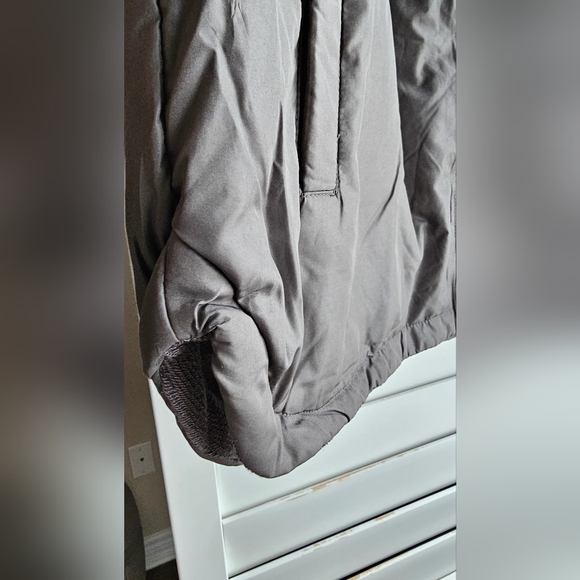 Thread&Supply Long Shirt Light Jacket Button up Oversized Khaki Charcoal size M - Picture 2 of 5